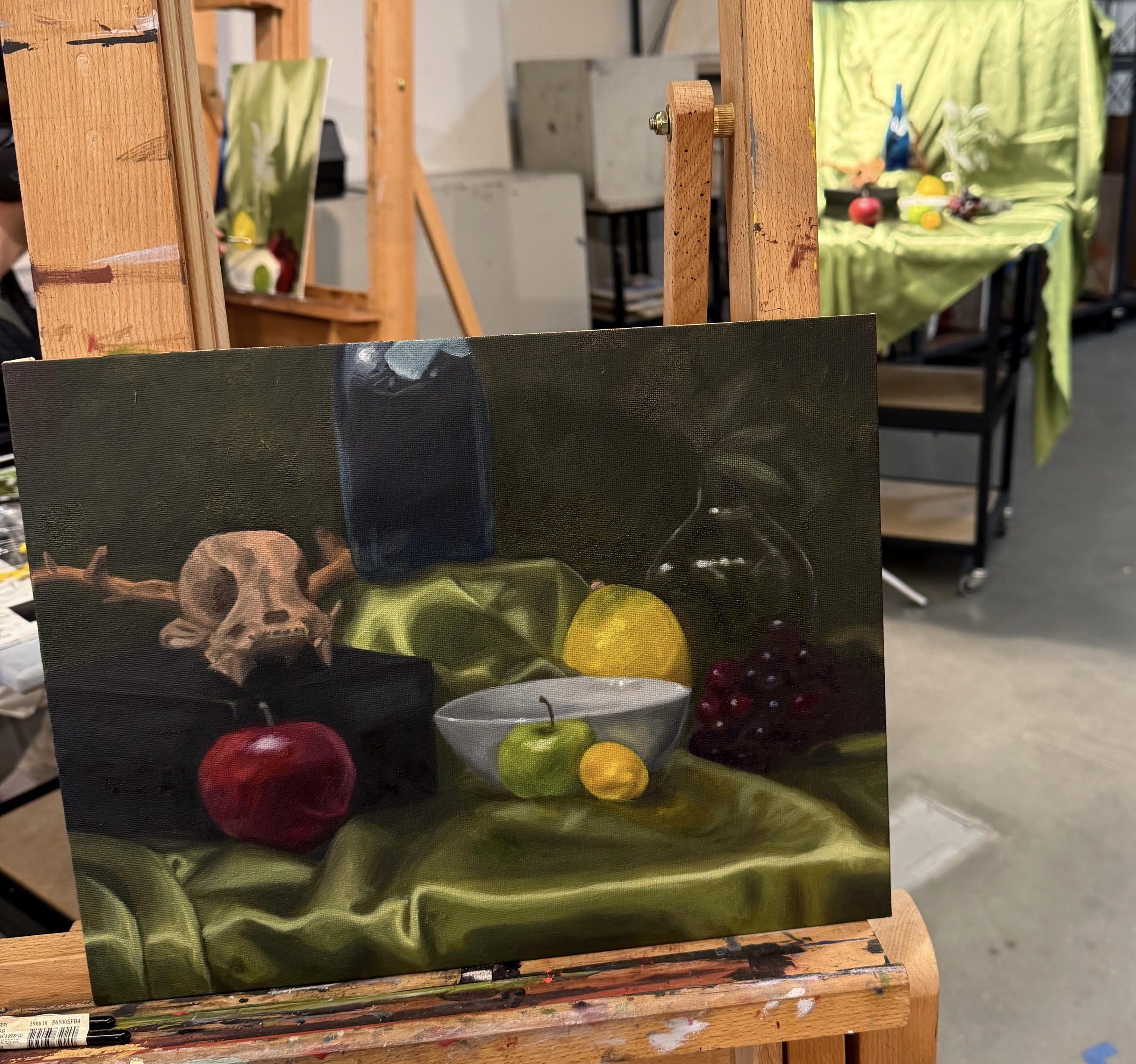 Green Fabric Still Life